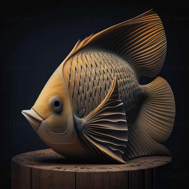 3D model Chaetodon collare (STL)